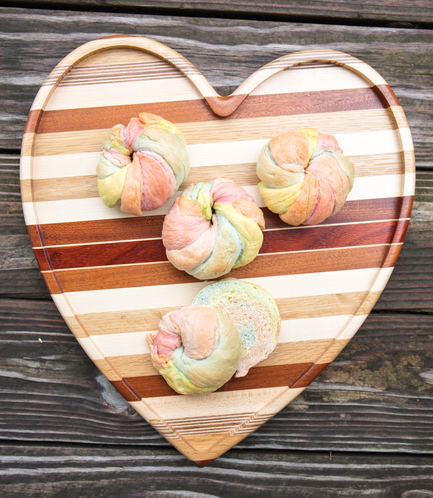 Vegan Rainbow Bagels