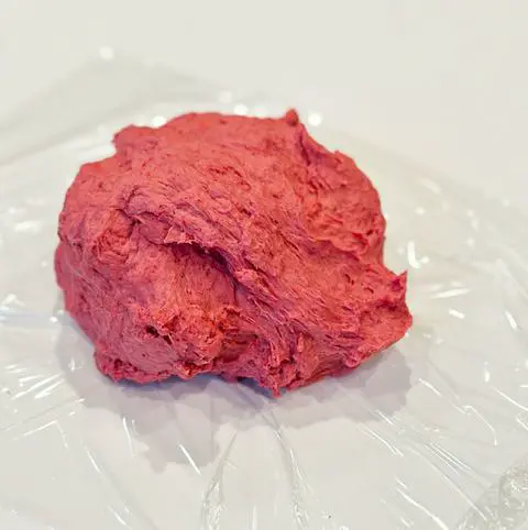 vegan ravioli pasta dough that's naturally colored pink with beet