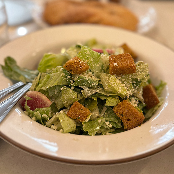 vegan caesar salad from Donna Jean in San Diego.