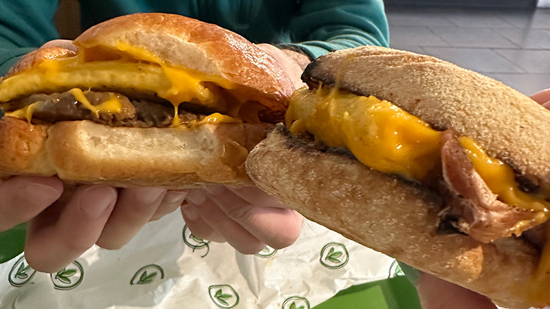 vegan breakfast sandwiches from Plant Power in San Diego.