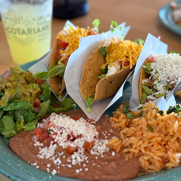 vegan taco platter from Tacotarian in San Diego.