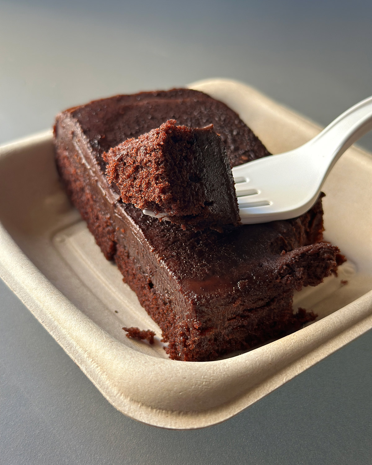 chocolate cake from Veggie Grill