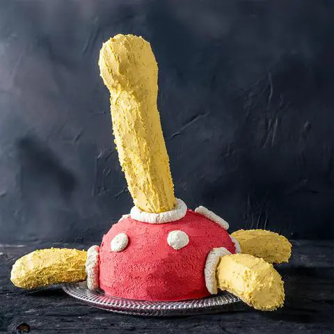 a vegan cake version of the pokemon shuckle