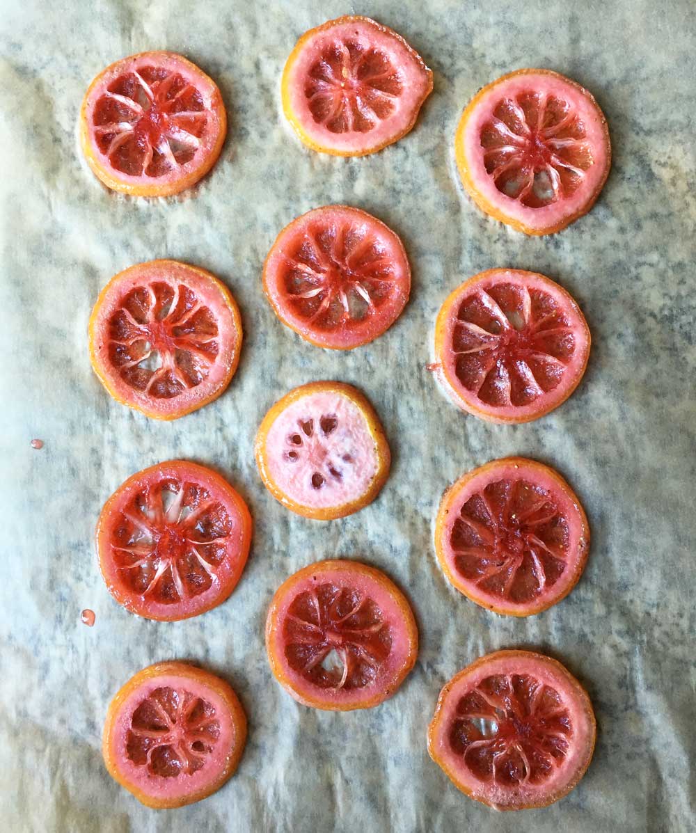 pink strawberry candied lemons