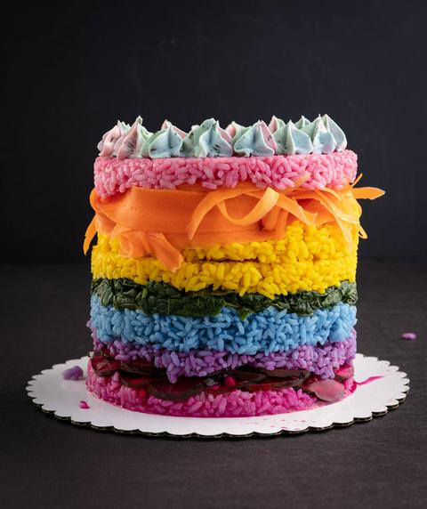 rainbow sushi cake