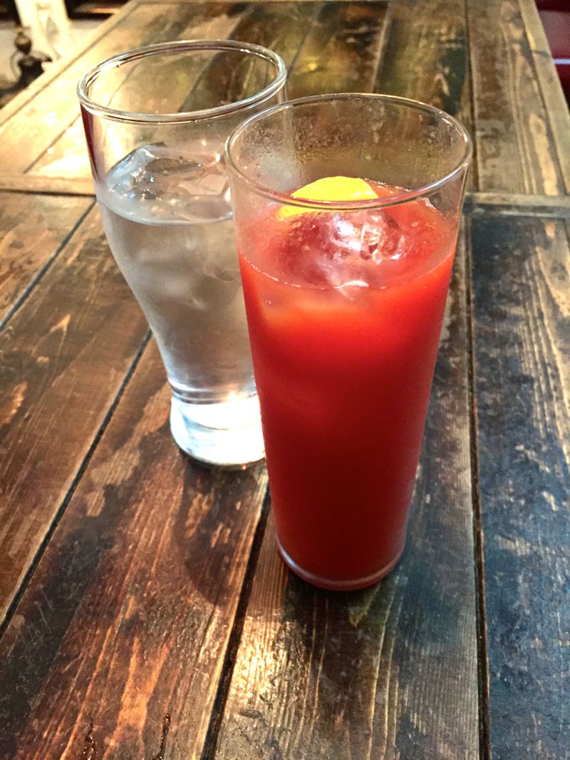 Vegan Bloody Mary at the Hangout in Tokyo