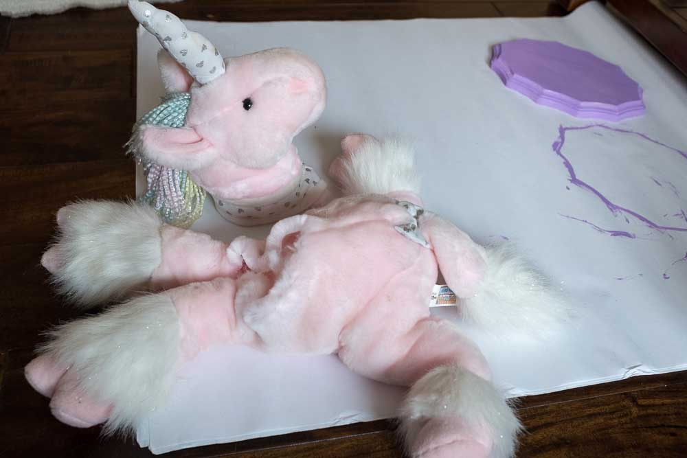 stuffed unicorn head